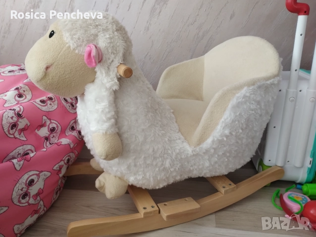 Детска дървена люлка - агънце, снимка 2 - Играчки за стая - 52776306
