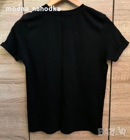 Черна тениска PULL&BEAR, размер S, снимка 3 - Тениски - 34926504