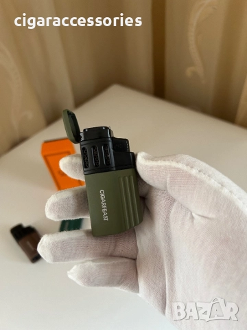 Запалка за пури CIGARFEAST с 4 джет пламъка - 3 цвята, снимка 3 - Запалки - 52800085