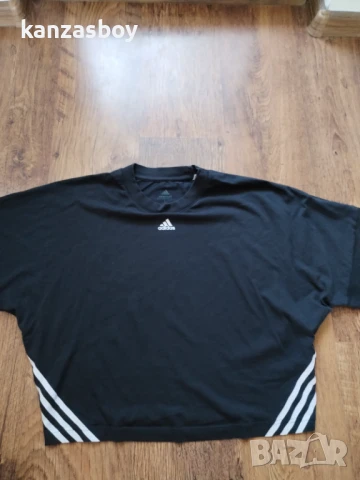 adidas Performance CROPPED TEE W - страхотна дамска тениска L, снимка 3 - Тениски - 50925943