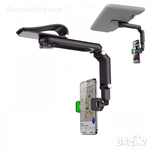 Поставка за телефон Automat, Поставка тип щипка, За сенник, Черен, снимка 6 - Аксесоари и консумативи - 38192408