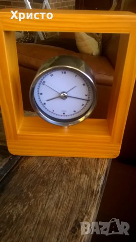 часовник за бюро луксозен дървен с будилник, Германия Бремен уникат, снимка 2 - Други - 16888395