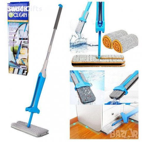 Многофункционален двустранен моп Switch N Clean, снимка 3 - Мопове, кофи, четки и метли - 38093913