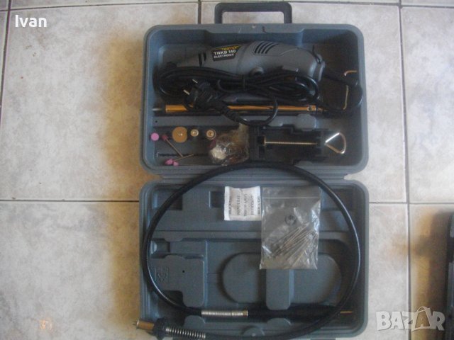 Нова Немска Мини Дрелка-Шлифовалка/Прав Шлайф-140W-TROVEX/170W-Top Craft-Пълен Комплект, снимка 4 - Други инструменти - 37640952