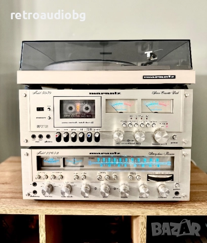 🔉ТОП Колекционерски ретро сет MARANTZ - ресивър Marantz 2265B + триглав дек Marantz 5030 + грамофон, снимка 3 - Аудиосистеми - 52457972