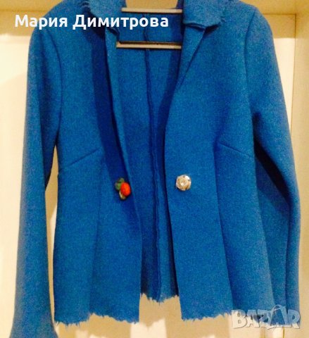 Модерно бутиково сако с качулка 100% Вълна НОВО, снимка 7 - Сака - 39306461