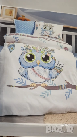 бебешки  детски спален комплект бухал, снимка 6 - Спално бельо и завивки - 53413499