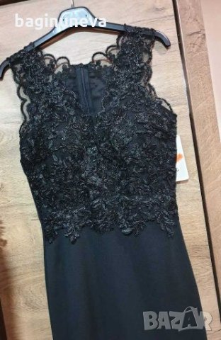 Нова Дамска секси черна рокля размер М-Л, снимка 2 - Рокли - 27988978