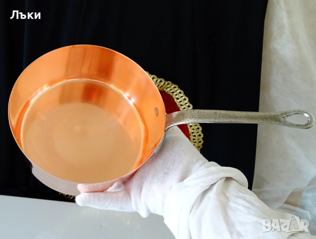 Медна тенджера 1.6 л.,чиста червена мед. , снимка 5 - Антикварни и старинни предмети - 52553239