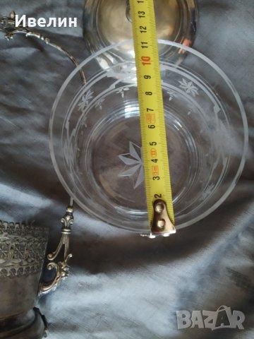 стара посребрена захарница арт деко, снимка 8 - Антикварни и старинни предмети - 32684839