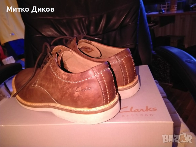 Clarks маркови обувки телешки бокс 61632971 отлични реален номер № 44.5 стелка 29см, снимка 3 - Ежедневни обувки - 52054073