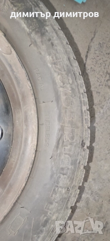 зимни гуми с джанти 4x100 два броя , снимка 2 - Гуми и джанти - 52799025