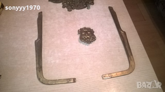 МЕД/МЕСИНГ-МАСИВЕН ОБКОВ С ЛЪВОВЕ-ВНОС ШВЕЦИЯ, снимка 5 - Колекции - 27630973