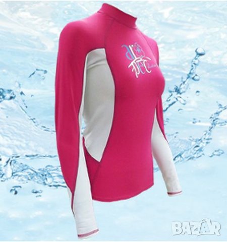 Дамска блуза с ултравиолетова защита и дълъг ръкав Aropec Myth Pink, снимка 3 - Водни спортове - 33385095
