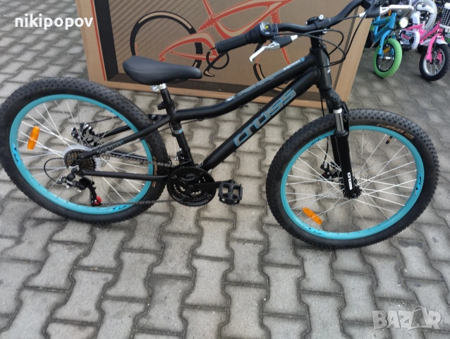 CROSS Алуминиев велосипед 24" SPEEDSTER boy 2db черен/син, снимка 2 - Велосипеди - 53561371