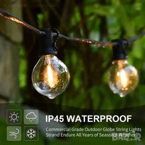Градински гирлянд с 24 LED крушки, снимка 8 - Лед осветление - 44017085