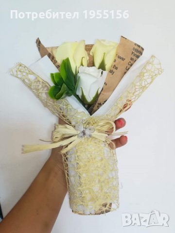 Букети със сапунени рози, снимка 10 - Изкуствени цветя - 37996844
