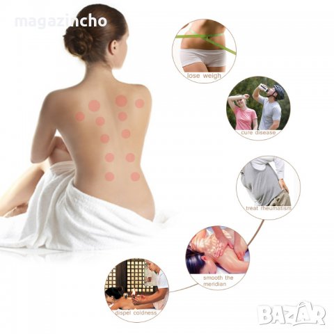 Силиконови Вендузи за масаж на Лице и Тяло, Комплект 4 броя, Бял цвят (Код: 2341), снимка 4 - Други - 39485869