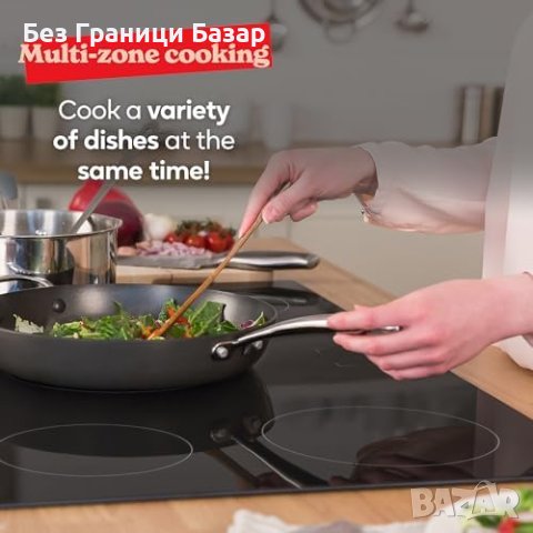 Нов Russell Hobbs 90см, Керамичен плот, 5 зони, Безопасен и удобен, снимка 3 - Други - 43645966