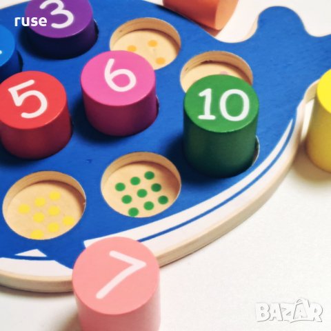 НОВИ! Дървен сортер Кит с цифри числа кубчета, снимка 3 - Образователни игри - 40210669