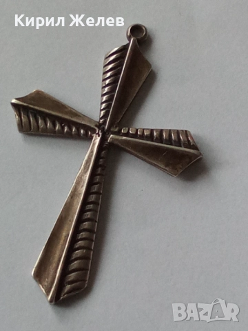 Старо сребърно кръстче 18718, снимка 6 - Колиета, медальони, синджири - 52360621