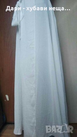 Бяла дълга официална рокля❤S/M,M❤арт.4076, снимка 3 - Рокли - 33280102