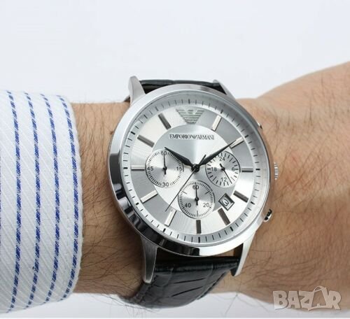 мъжки часовник Emporio Armani AR2432 Renato Classic Black -50%, снимка 3 - Мъжки - 37790267