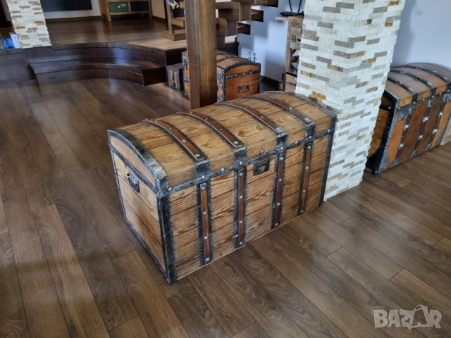 Стар дървен сандък/ракла/скрин, снимка 4 - Антикварни и старинни предмети - 52441208