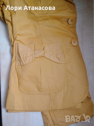 Свежо жълто пролетно дамско сако от трикотажна материя с дълъг ръкав, снимка 3 - Сака - 28715682
