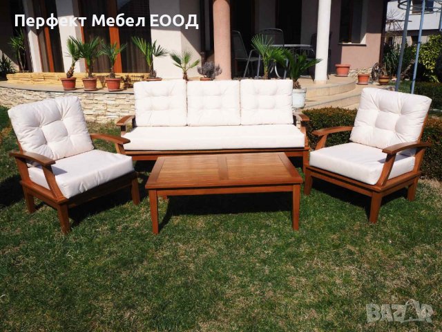 Луксозни комплекти от изкуствен ратан и масив бук за градина, снимка 5 - Дивани и мека мебел - 38232666