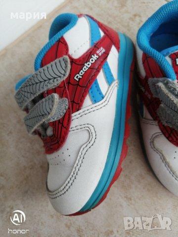 Оригинакни детски маратонки reebok spiderman, снимка 5 - Бебешки обувки - 32606642