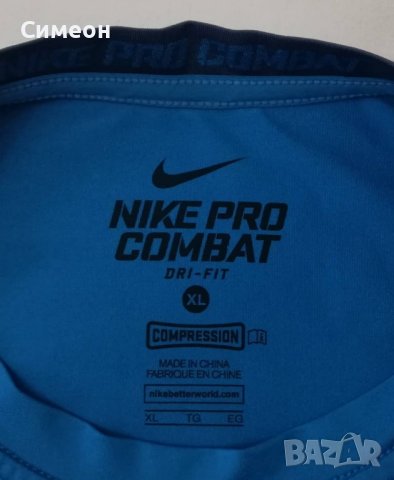 Nike PRO Combat DRI-FIT Compression оригинална тениска XL Найк спорт, снимка 3 - Спортни дрехи, екипи - 37751885