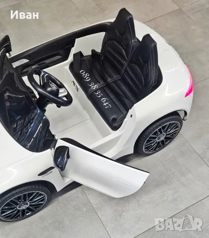 ТОП ЦЕНА!НОВО!Акумулаторна кола Mercedes SL63 AMG с 12V батерия,EVA гуми,кожена седалка, снимка 10 - Електрически играчки - 49602070