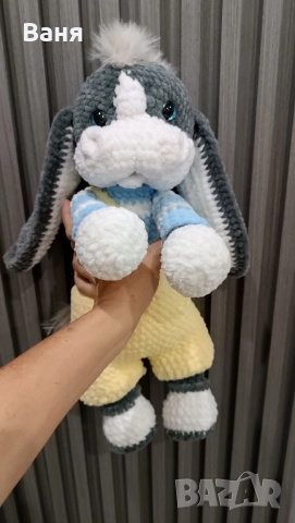 Плетено магаренце на една кука, снимка 7 - Плюшени играчки - 51762677