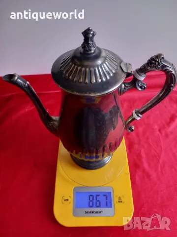 Стара Барокова ПОСРЕБРЕНА Кана , Чайник, снимка 9 - Антикварни и старинни предмети - 47543456