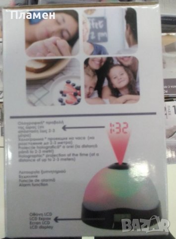 Лампа с цифров и холограмен часовник LCD многоцветен 9,5х7 см., снимка 6 - Други - 38376201