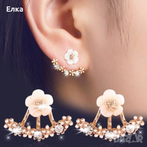 Обеци с цветя, снимка 1