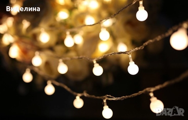 Соларно коледно LED осветление, 60 броя, 6 метра, снимка 8 - Декорация за дома - 51983899