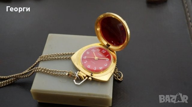 Съветски часовник Заря 2009B 21 камъка часовник висулка с верижка СССР часовник, снимка 7 - Дамски - 43543121