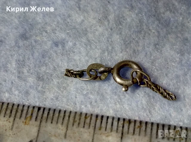 СТАРА СРЕБЪРНА КАРАБИНКА ЗАКОПЧАЛКА За КОЛИЕ ЛАНЕЦ ВЕРИЖКА ГРИВНА СРЕБРО 925 ПРОБА 50145