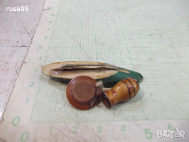 Значка стара дървена, снимка 3 - Колекции - 50923872