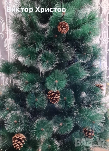 Коледни елхи с шишарки и сняг - ТОП качество и цена ! ! !, снимка 4 - Други стоки за дома - 52340865