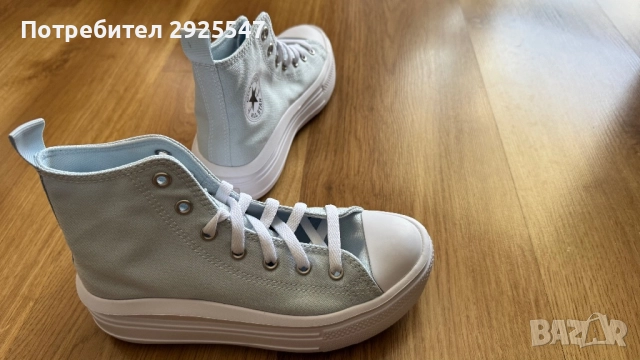 Кецове на платформа Converse 35 номер светло сини, снимка 3 - Кецове - 52400799