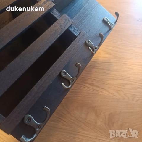 Кутия за ключове с 8 куки, рафт за съхранение, магнитен държач, снимка 9 - Етажерки - 52276582