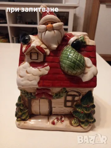 Керамична коледна къщичка кутия, голяма. , снимка 3 - Декорация за дома - 48261156