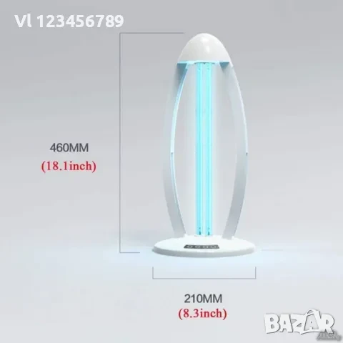 Бактерицидна UV лампа с озон за стерилизация на помещения, снимка 4 - Други стоки за дома - 50817889