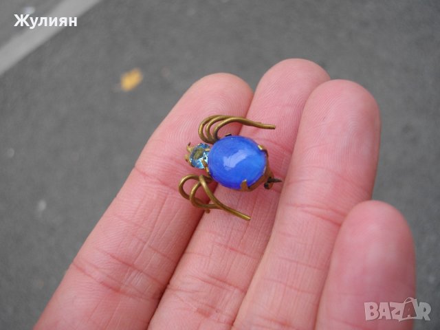 СТАРА БРОШКА ПАЯК , снимка 2 - Антикварни и старинни предмети - 42948636