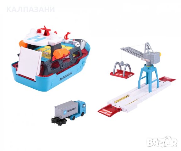 Сет Creatix Товарен кораб+1 камион Majorette 212050039 , снимка 4 - Коли, камиони, мотори, писти - 44112408