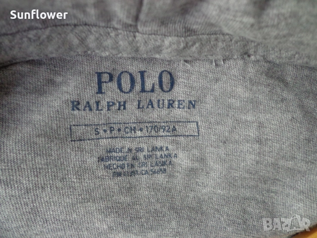 Мъжка сива блуза /тениска/суичър с качулка Polo Ralph Lauren, размер S  , снимка 12 - Блузи - 51870622