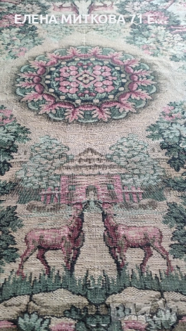 Тежка покривка за маса или диван/фотьойл с ловни сцени тъкана в жакардова техника, снимка 10 - Покривки за маси - 52596000